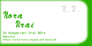 nora urai business card