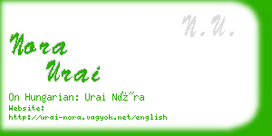 nora urai business card